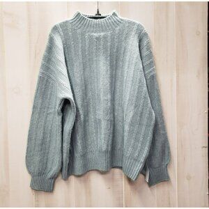 Lumiere Women's Pullover Sweater, Large, High Neck, Balloon Sleeve, NWT